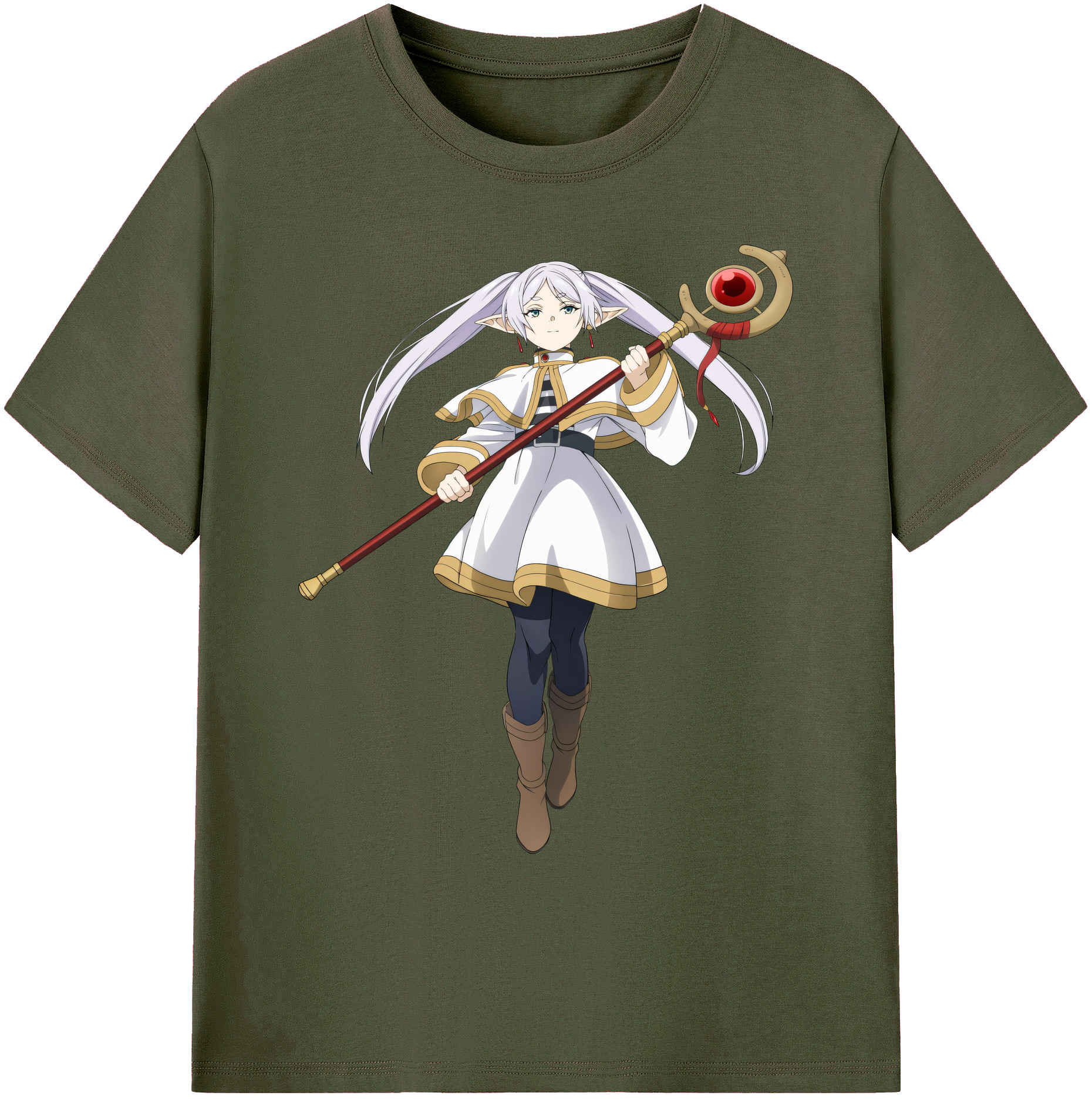（画像用） 葬送のフリーレン Frieren 綿100％ メンズ半袖Tシャツ｜肌触りやわらか＆通気性